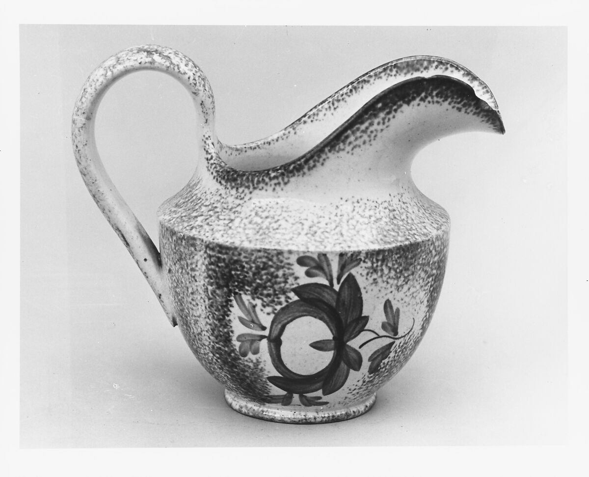 Pitcher, Earthenware, spatterware