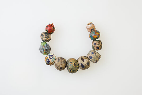 String of 10 Eye Beads | Late Period: Persian | The Metropolitan 