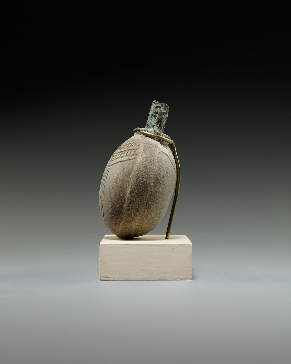 Lentoid Bottle ("New Year's Bottle"), Faience