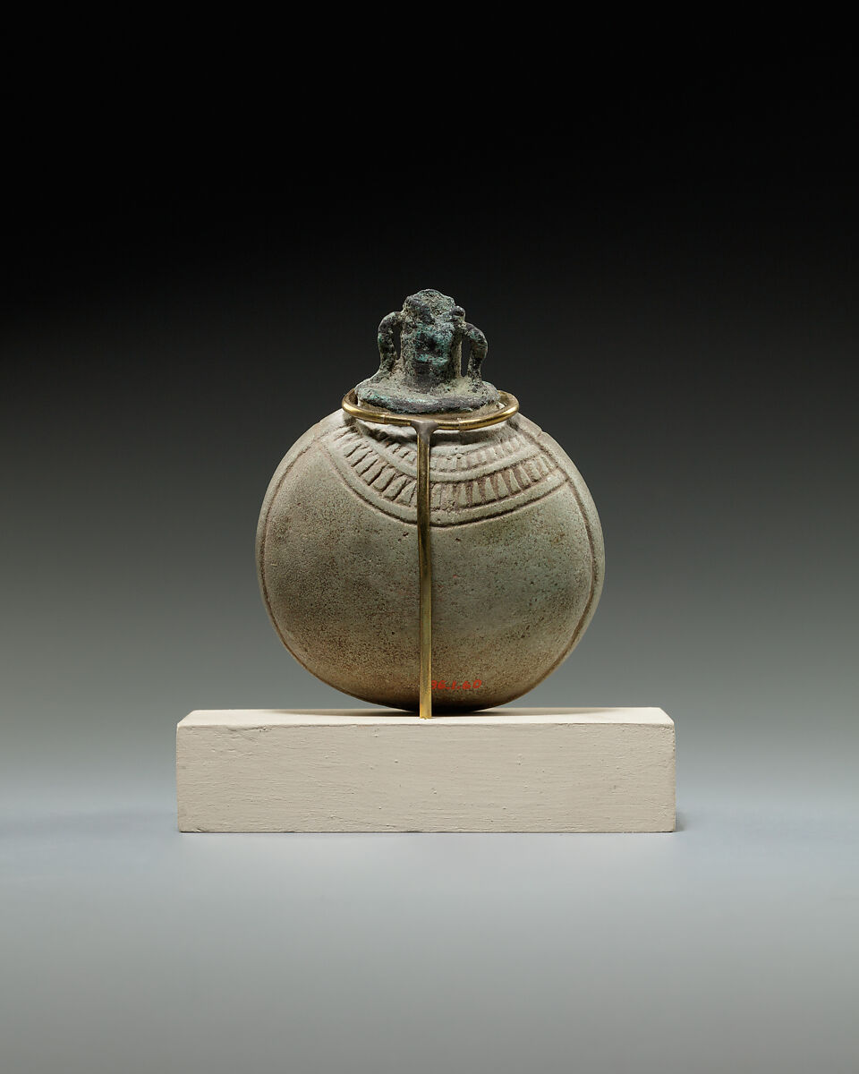 Lentoid Bottle ("New Year's Bottle"), Faience