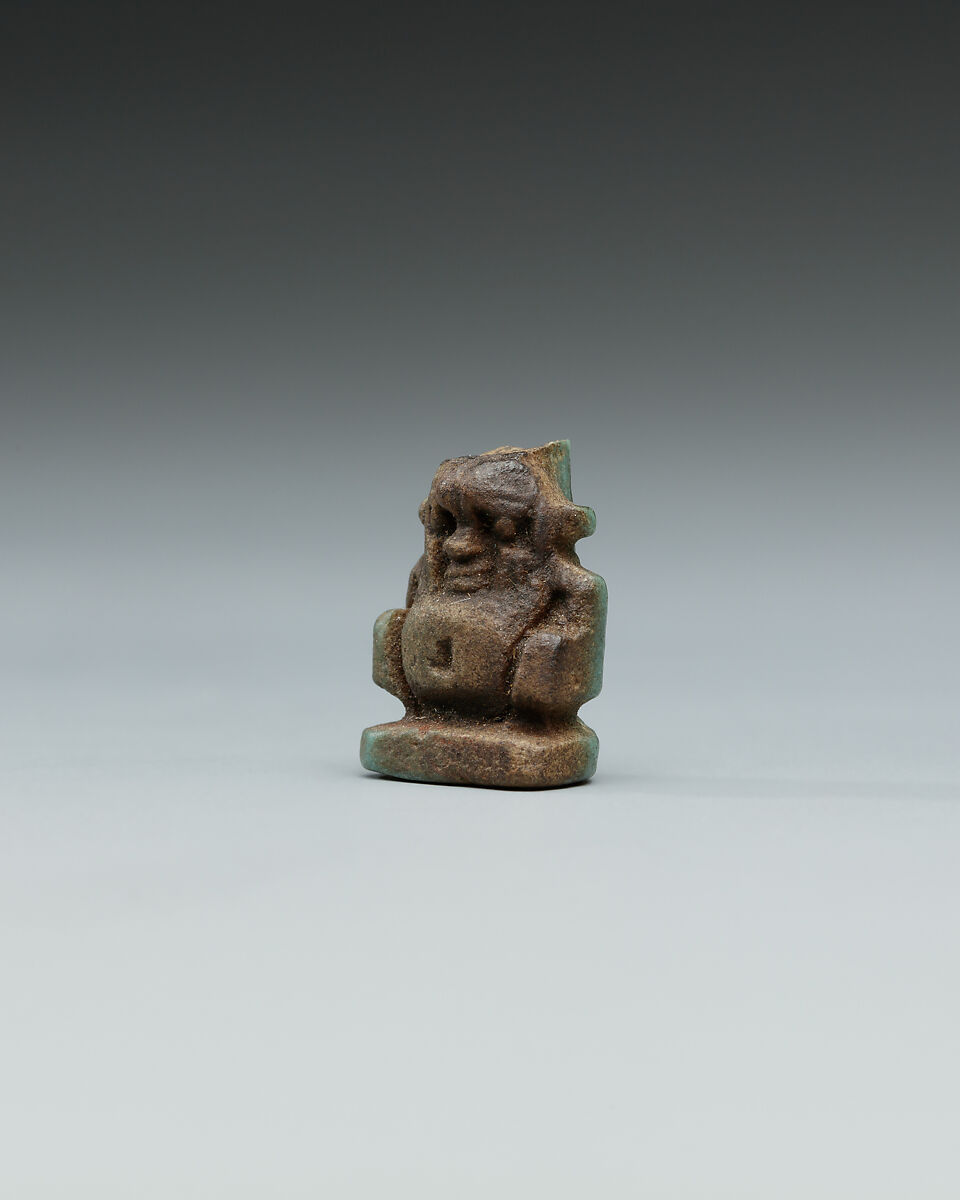 Bes amulet, Faience