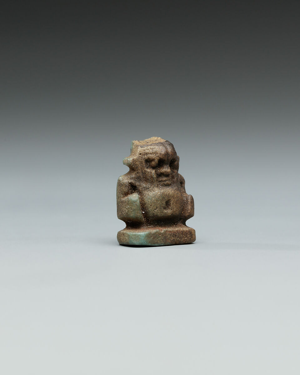 Bes amulet, Faience