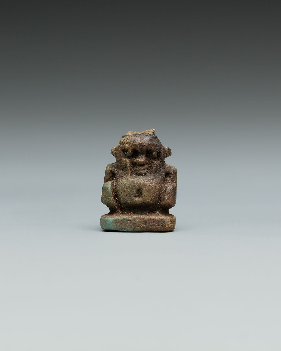 Bes amulet, Faience 