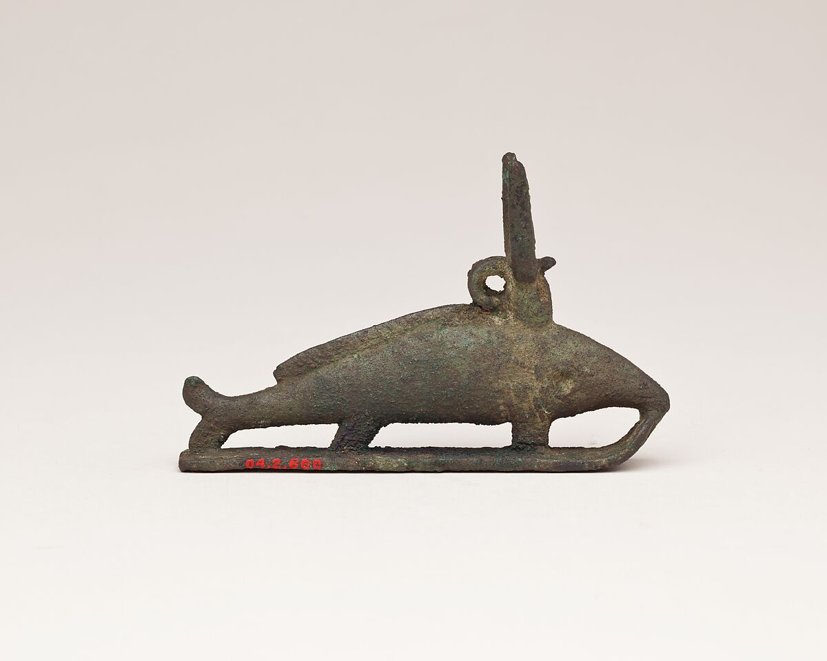 Oxyrhynchus fish, Bronze or cupreous alloy 