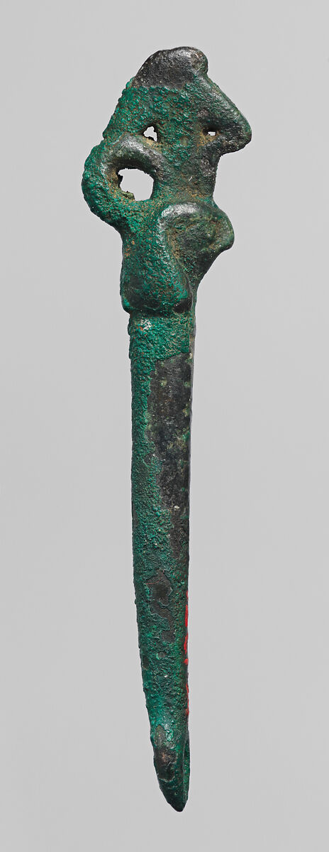 Harpoon or "Horus Spear" amulet, Bronze or cupreous alloy