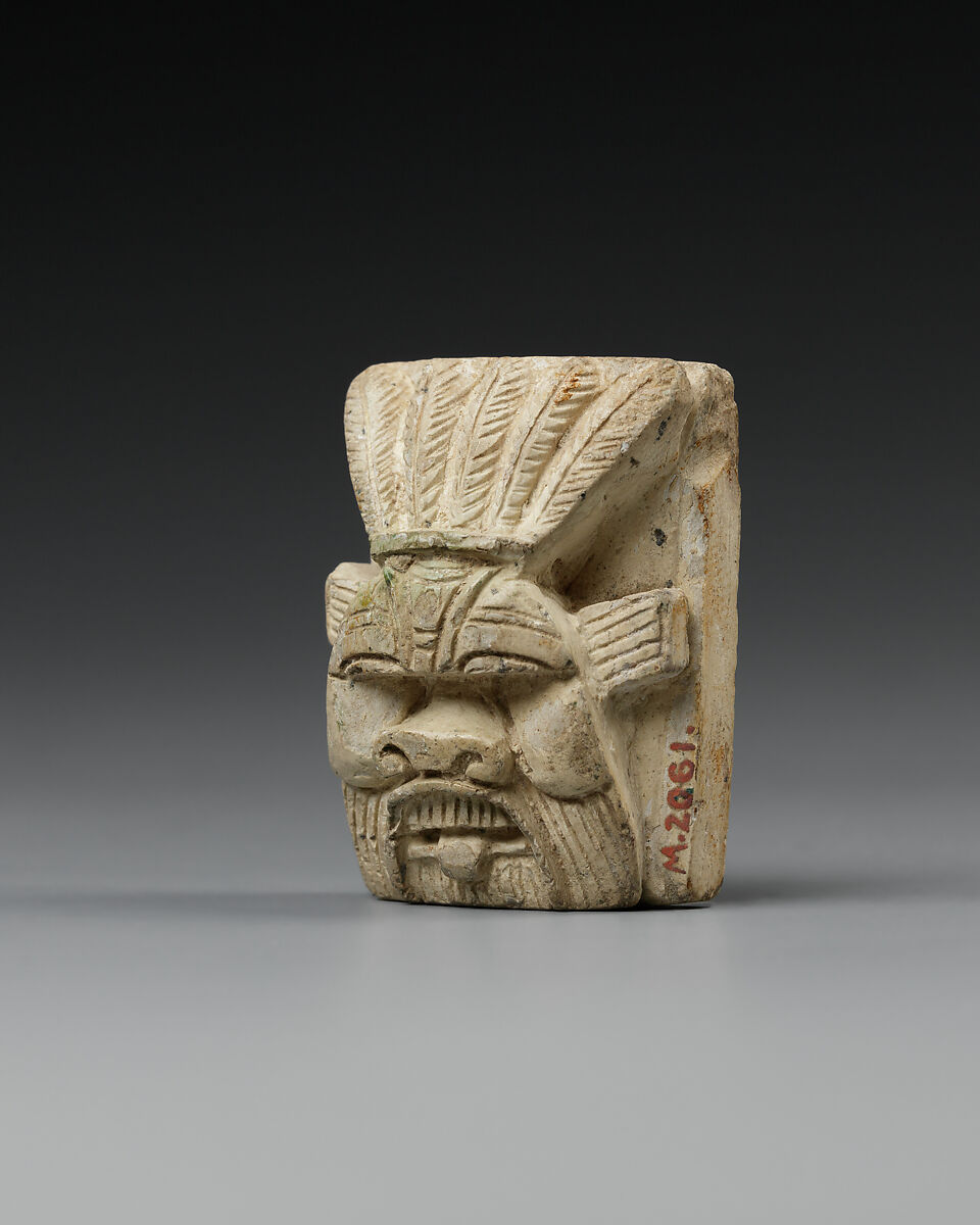 Seal with head of Bes on the back, crocodile and Bes on the base, Limestone