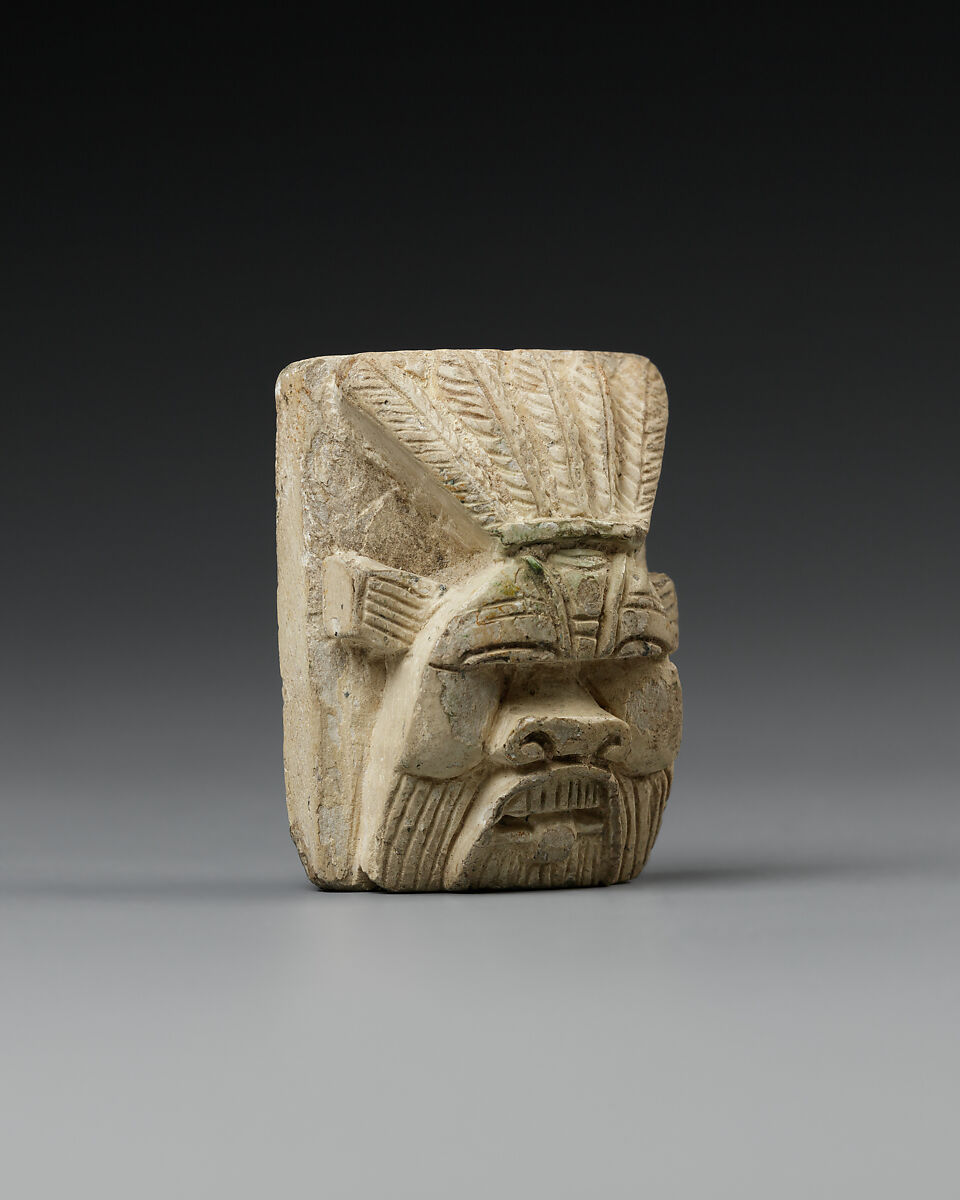 Seal with head of Bes on the back, crocodile and Bes on the base, Limestone