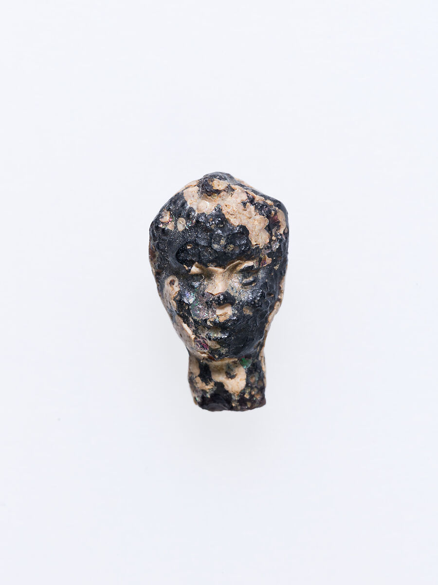 Hellenistic-style head, Glass 