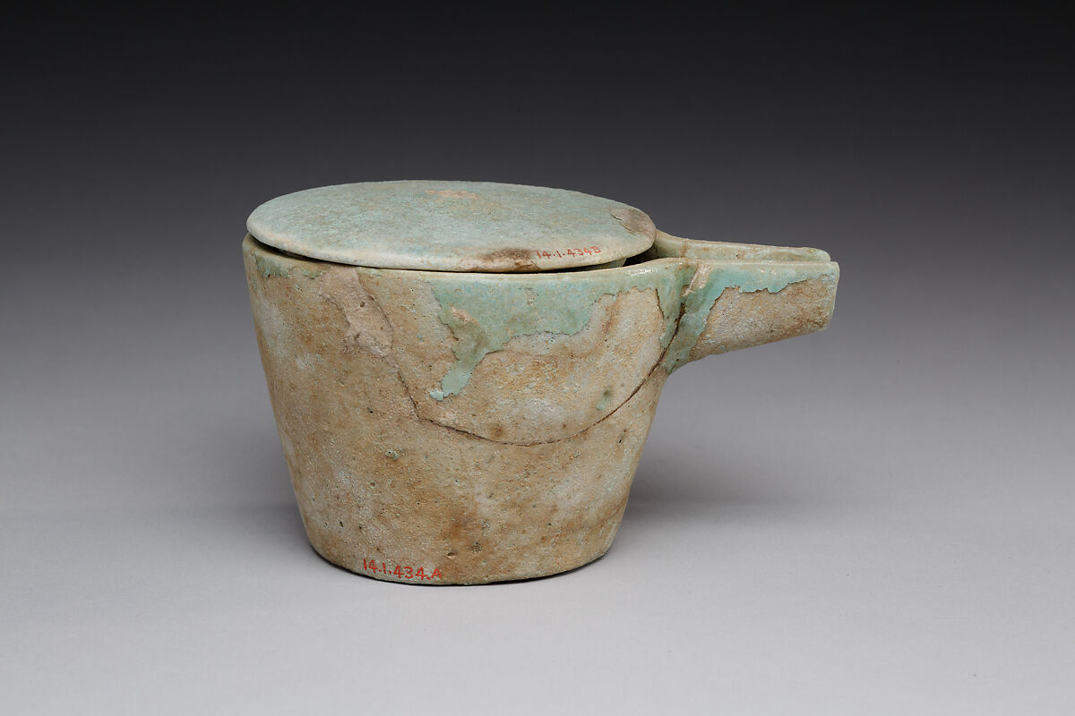 Cup with lid, Faience