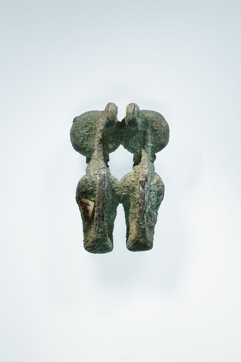 Double uraeus, Bronze, glass