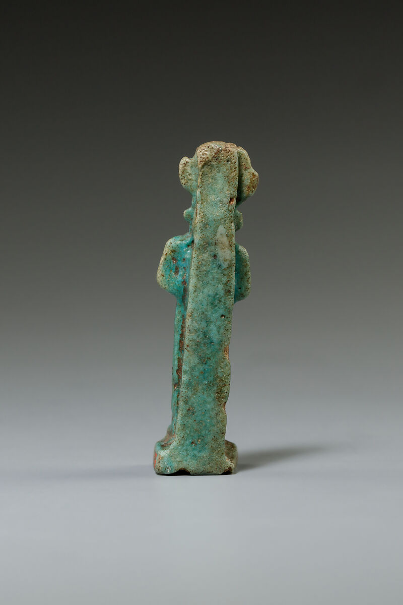 Khonsu amulet, Faience