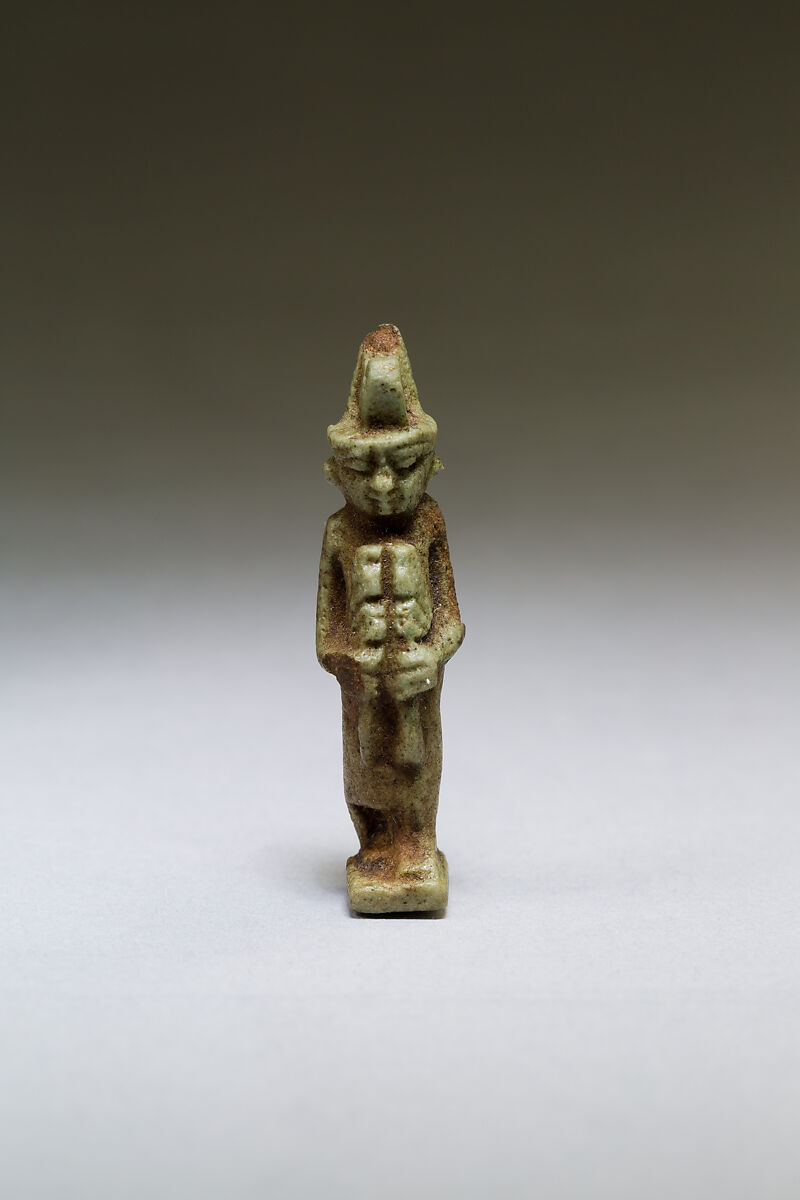 Neit suckling two crocodiles, Faience