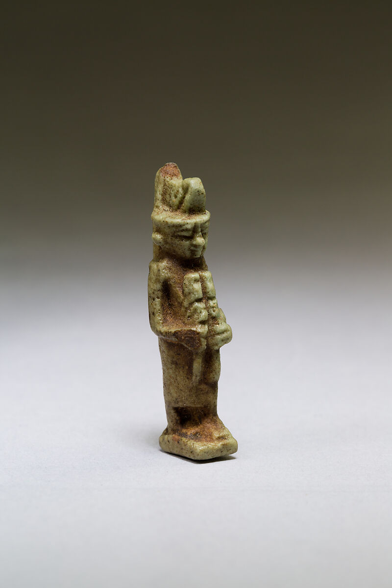 Neit suckling two crocodiles, Faience