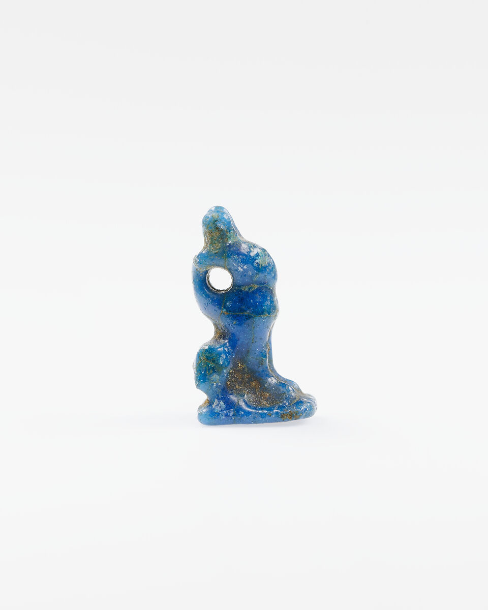 Cat amulet, Blue glass