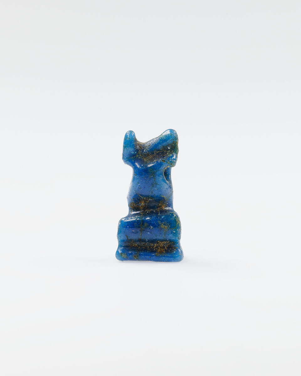 Cat amulet, Blue glass