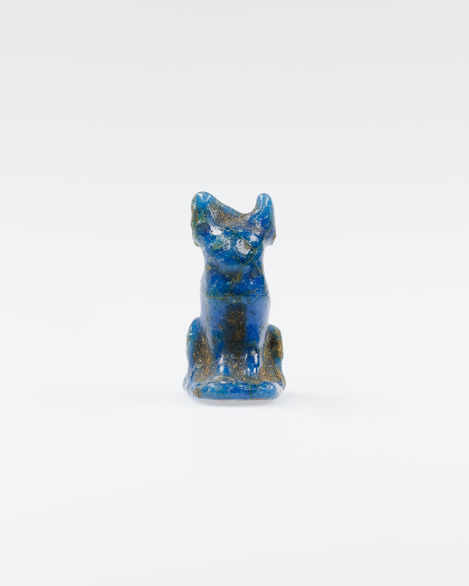 Cat amulet, Blue glass 