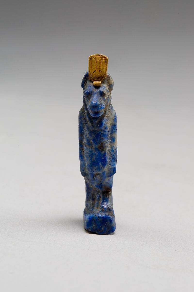 Taweret amulet, Lapis lazuli, gold