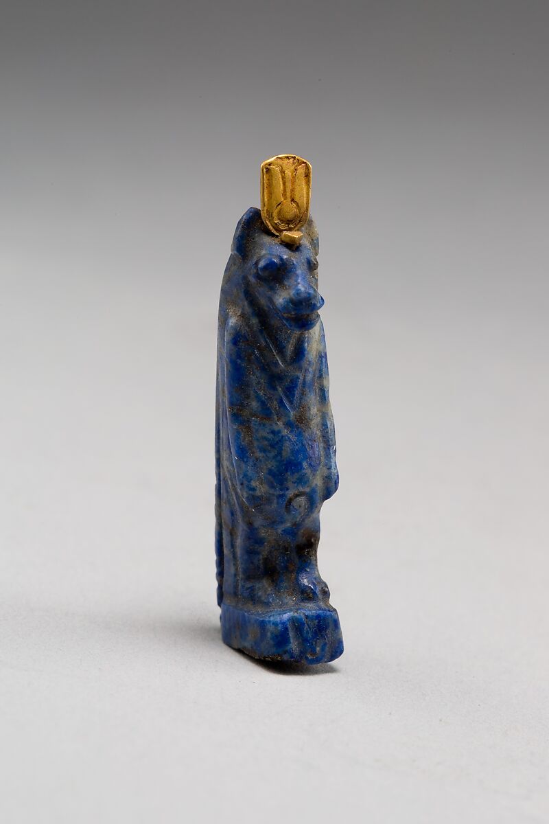 Taweret amulet, Lapis lazuli, gold 