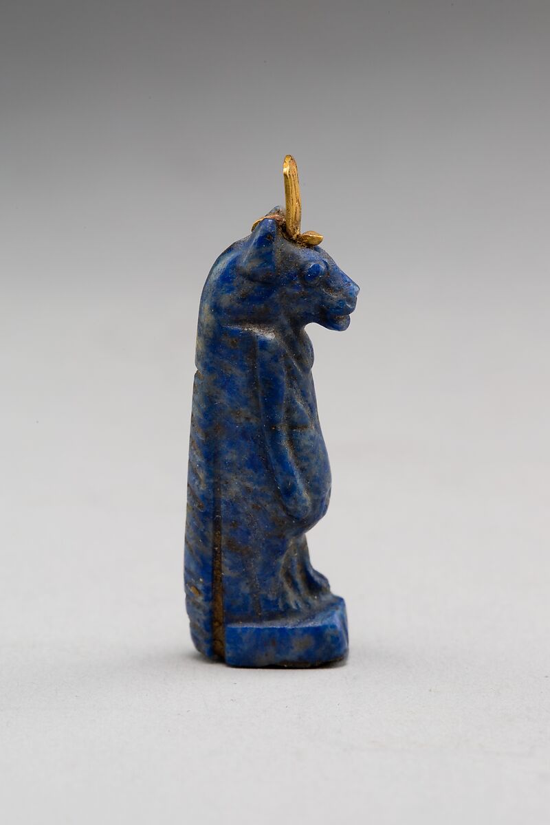Taweret amulet, Lapis lazuli, gold