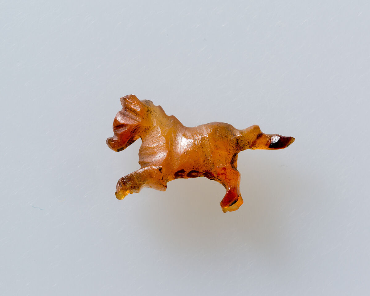 Running horse amulet, Carnelian 