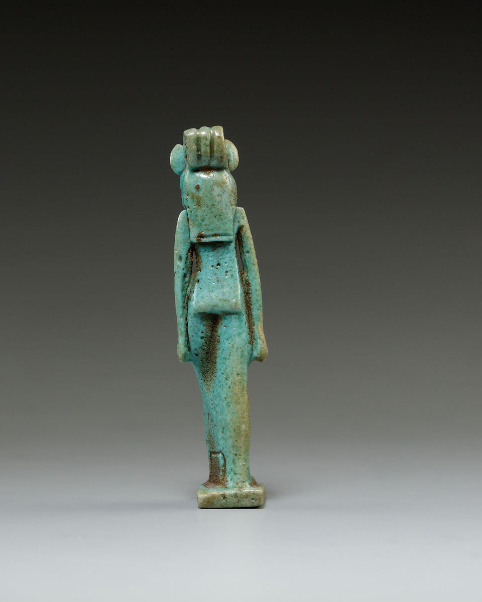 Lion-headed goddess, Faience