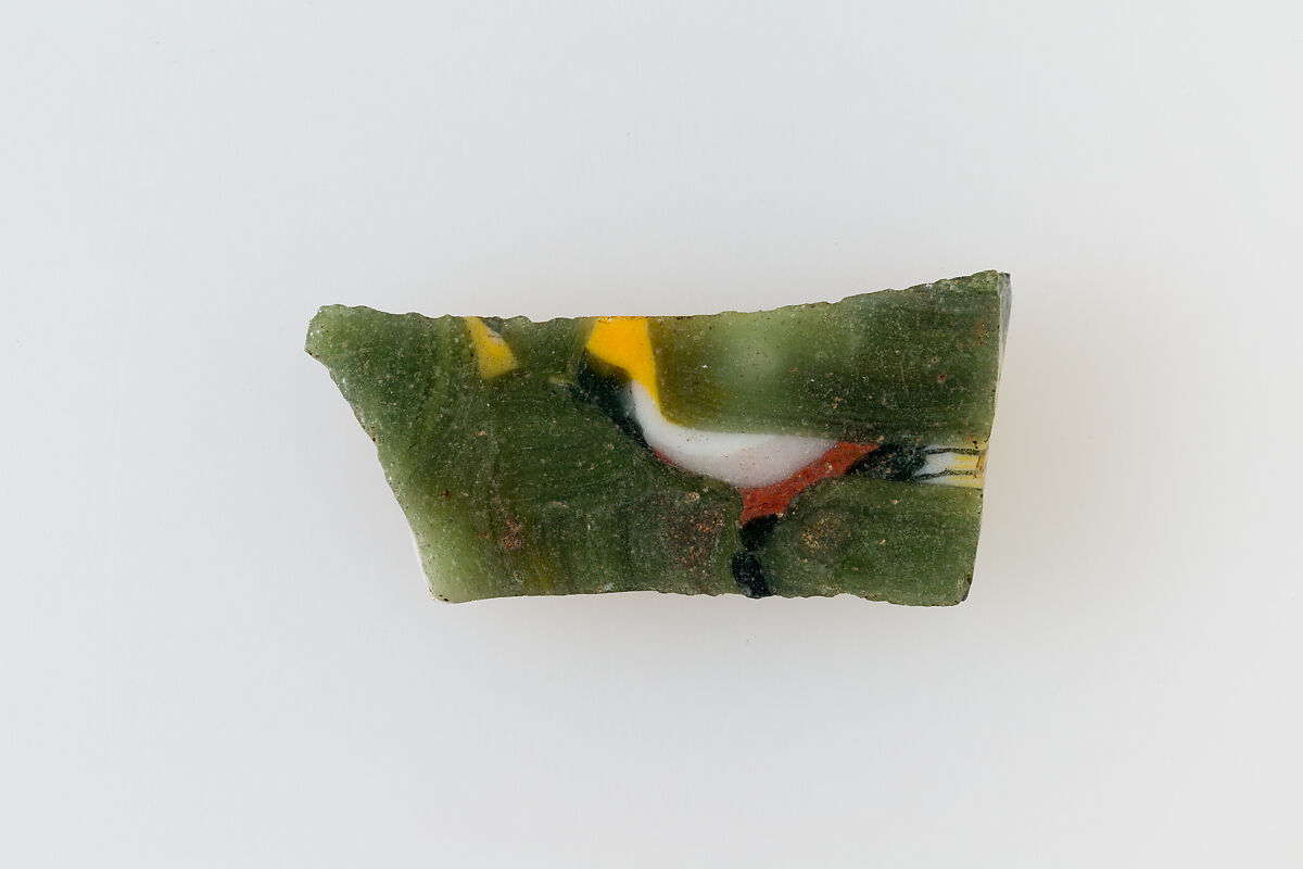 Floral plaque, Glass