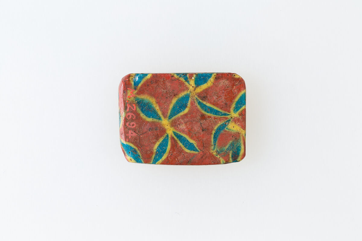 Inlay fragment, net design, Glass