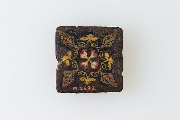 Inlay fragment, conventional floral pattern