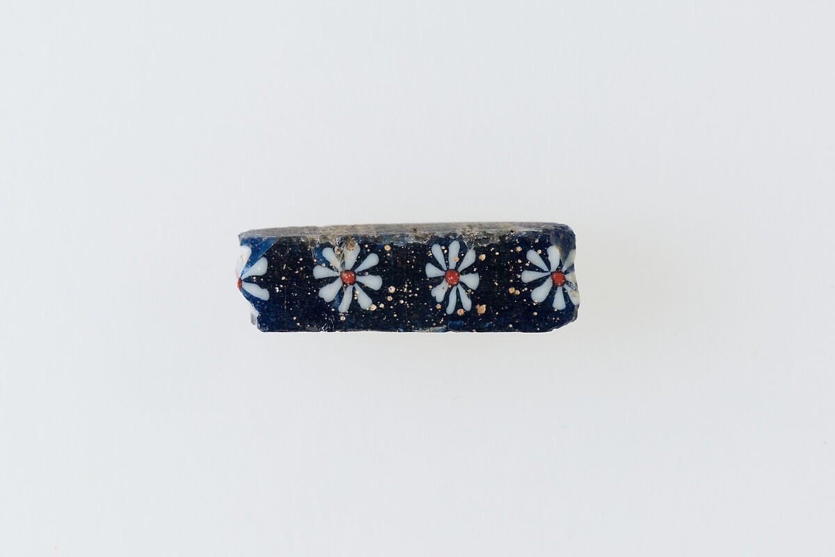 Inlay fragment with row of rosettes, Glass