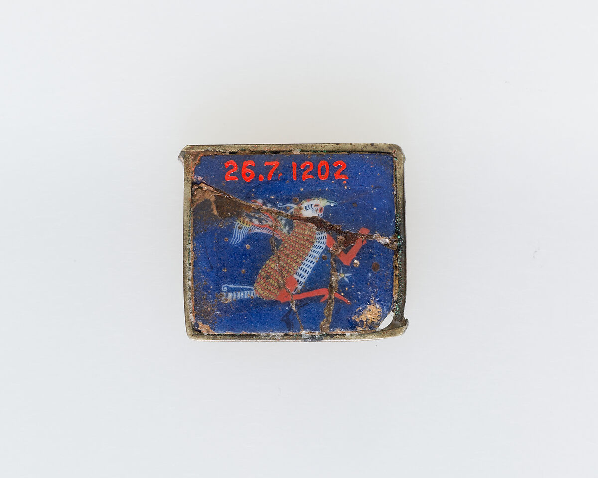 Inlay, rekhyt bird, Glass