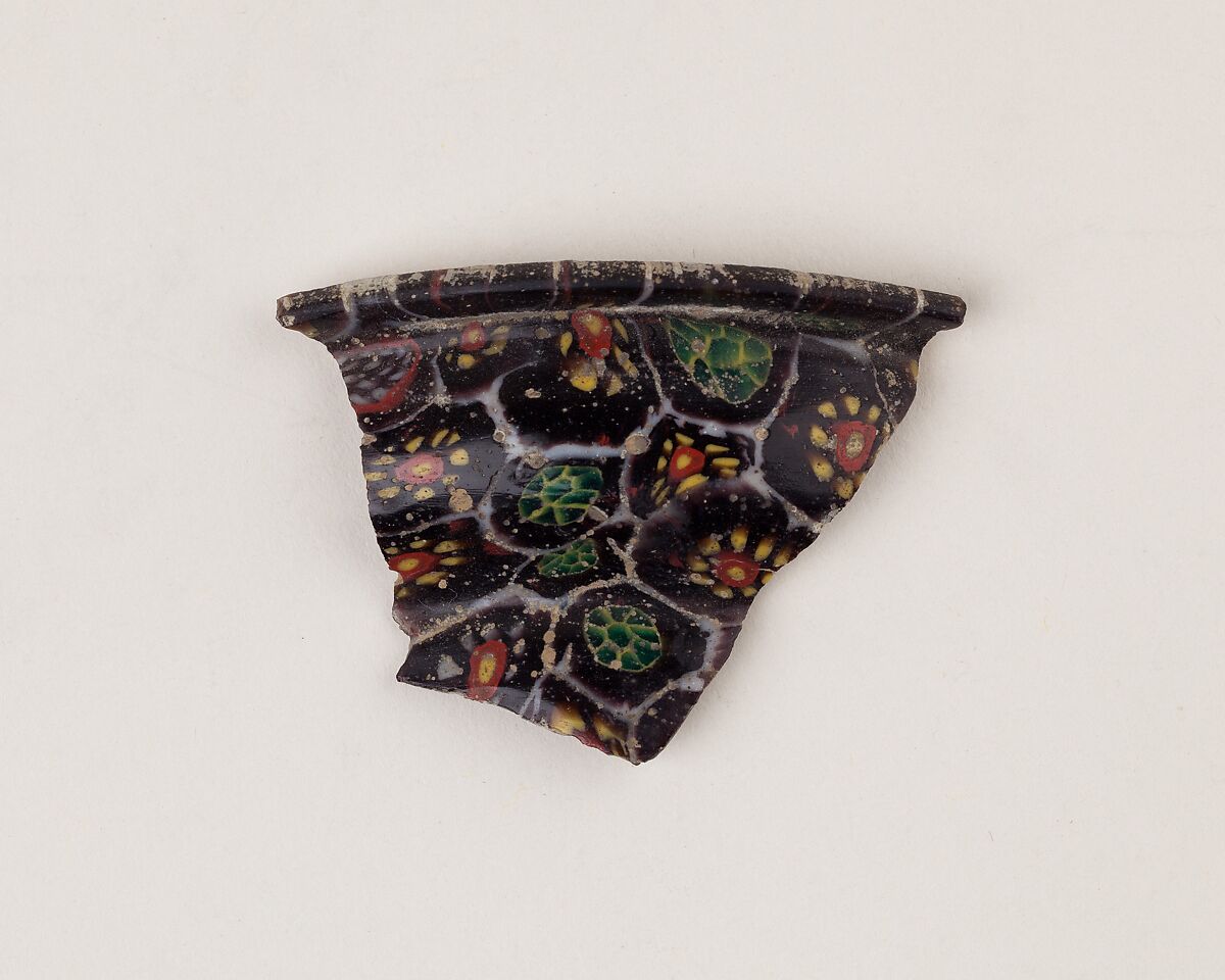 Fragment of mosaic vessel, Polychrome glass 