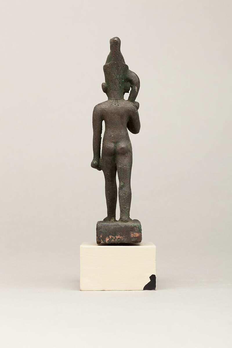 Harpokrates in double crown, Cupreous metal