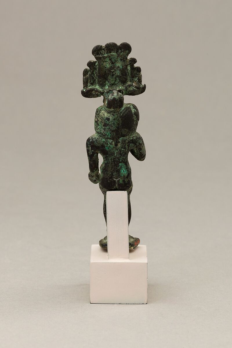 Child god with hemhem crown, Cupreous metal
