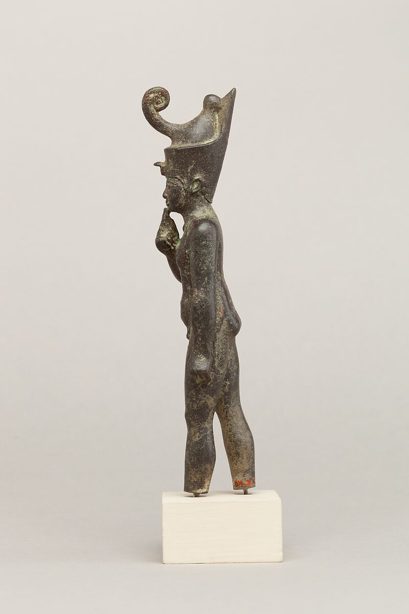 Harpokrates in a double crown, Cupreous metal