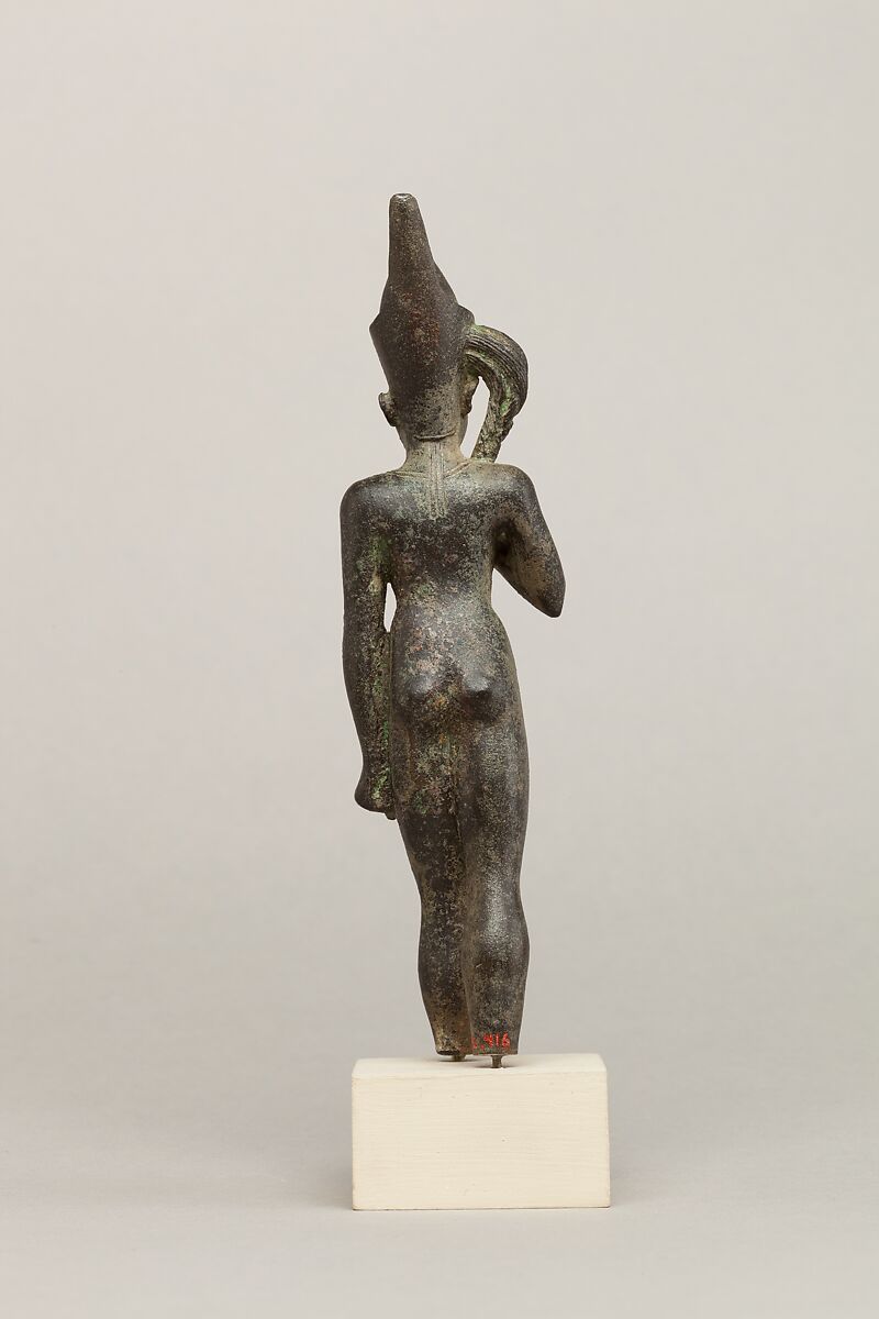 Harpokrates in a double crown, Cupreous metal