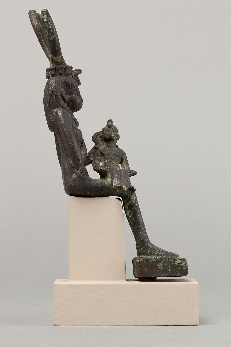 Isis and Horus, Cupreous metal