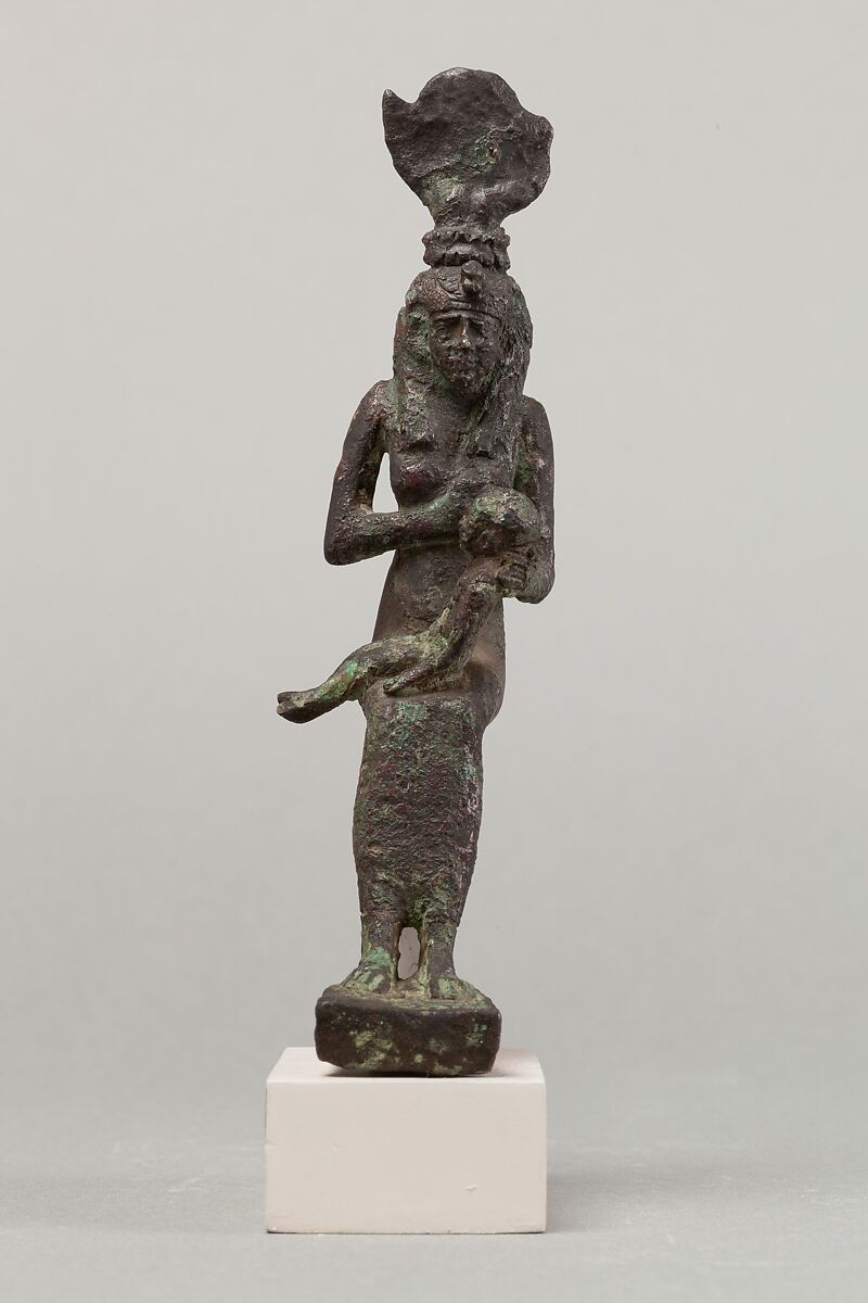 Isis and Horus, Cupreous metal 