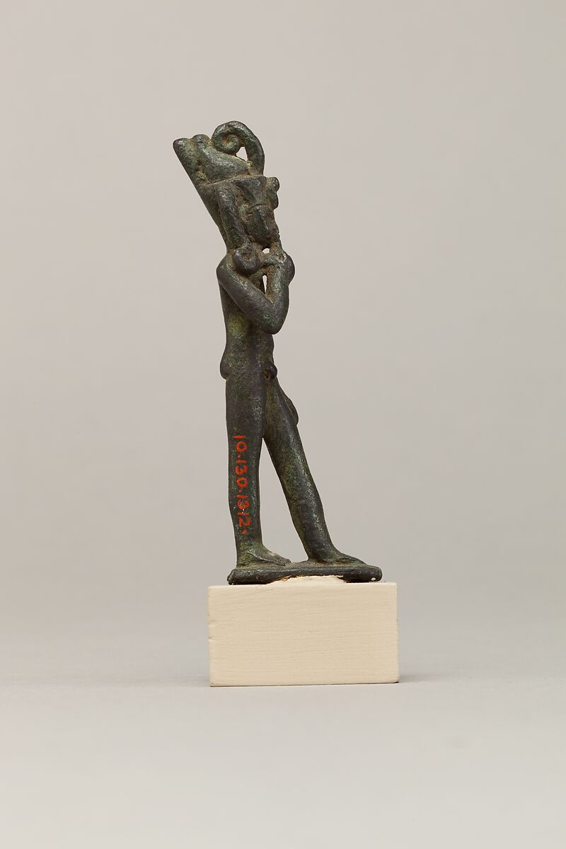 Harpokrates in double crown, Cupreous metal