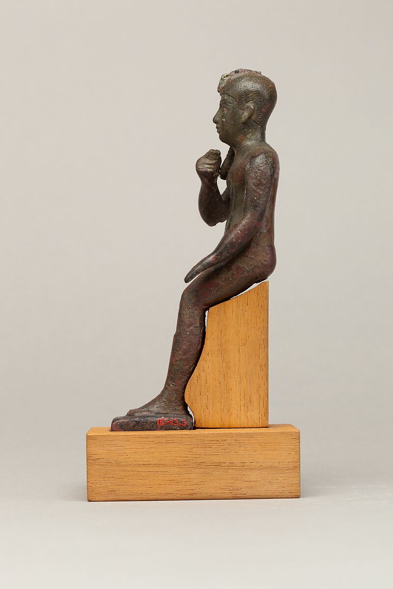 Child god, Cupreous metal, precious metal inlay