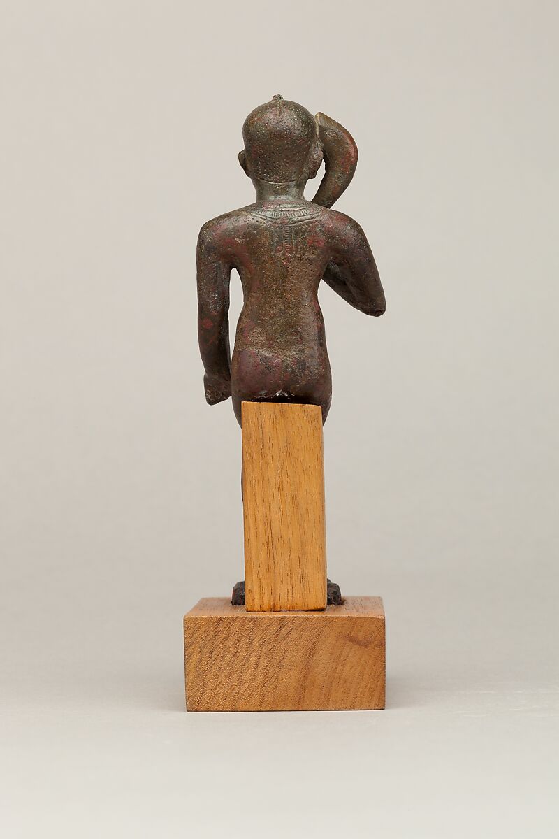 Child god, Cupreous metal, precious metal inlay