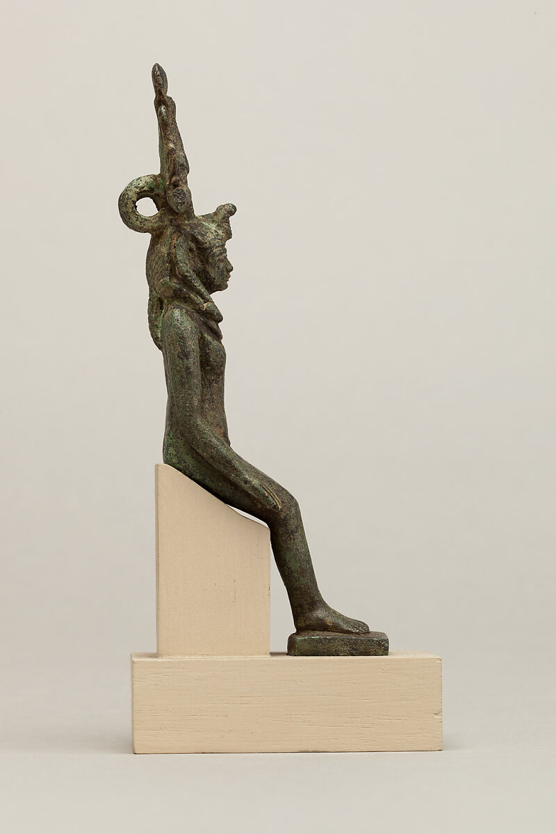 Child god in nemes and hemhem, Cupreous metal