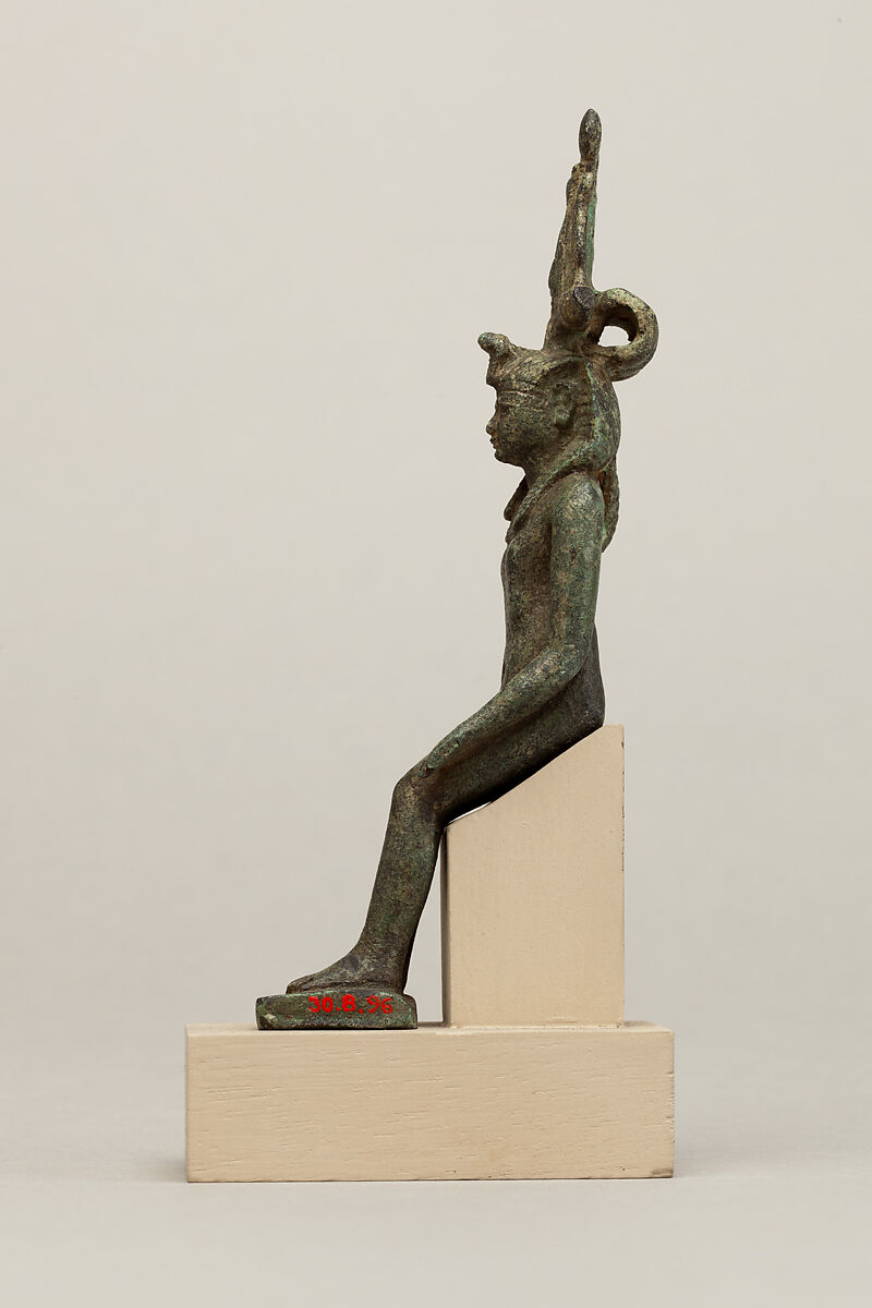 Child god in nemes and hemhem, Cupreous metal