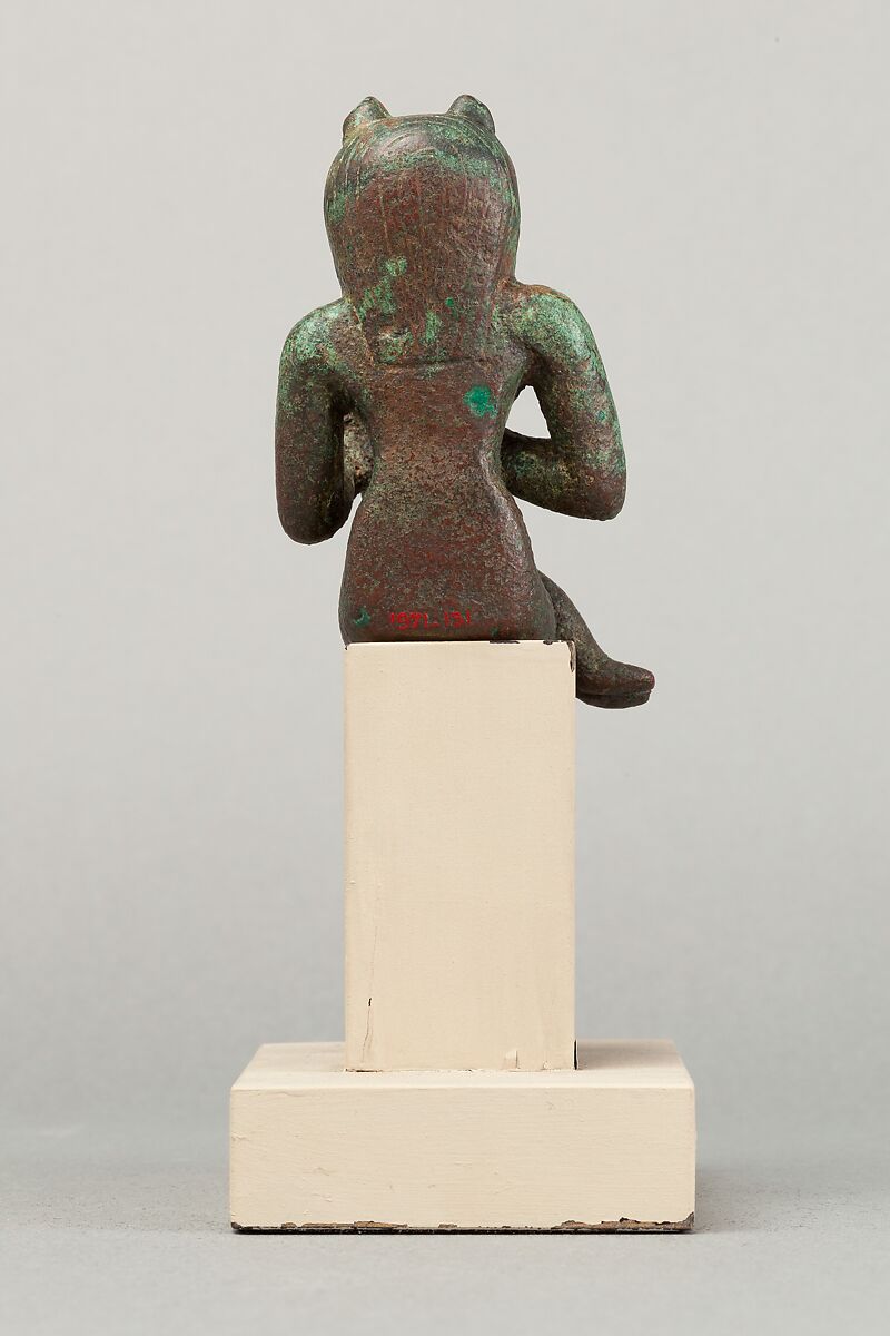 The goddess Wadjet with the Horus-child, Cupreous metal