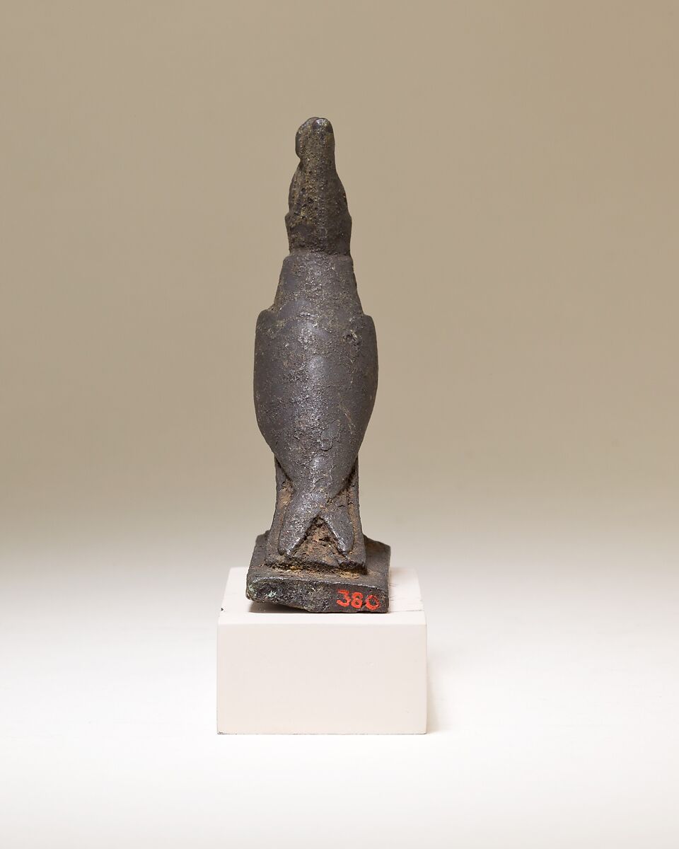 Horus falcon figure, Cupreous metal