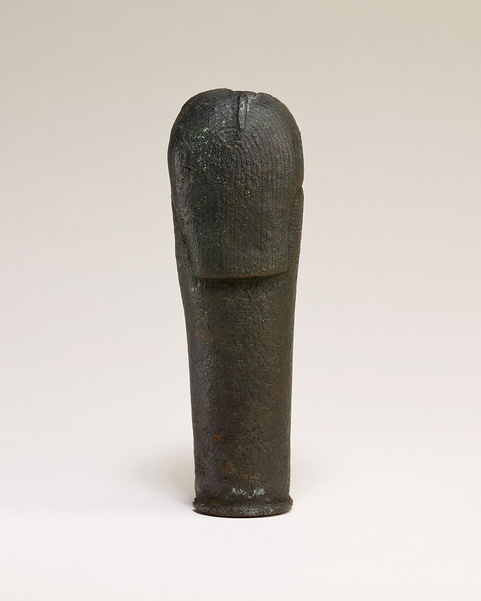 Falcon head for attachment to a pole, Cupreous metal