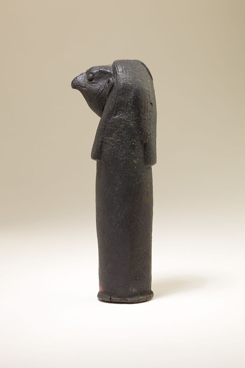 Falcon head for attachment to a pole, Cupreous metal