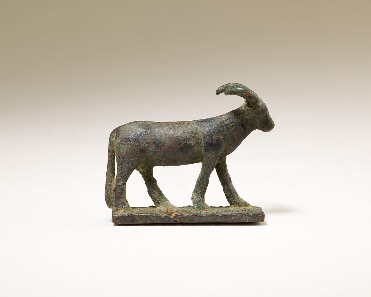 Horned quadruped, Cupreous metal