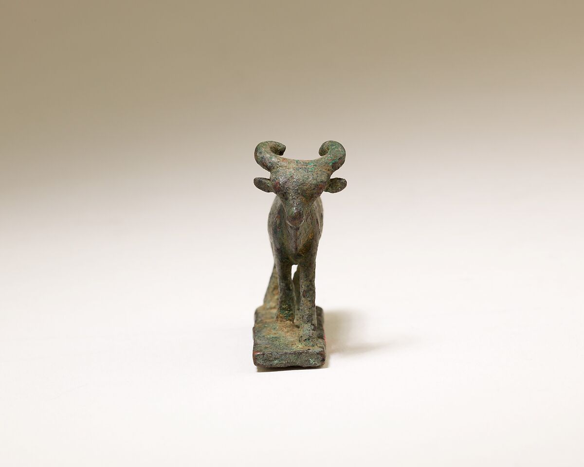 Horned quadruped, Cupreous metal