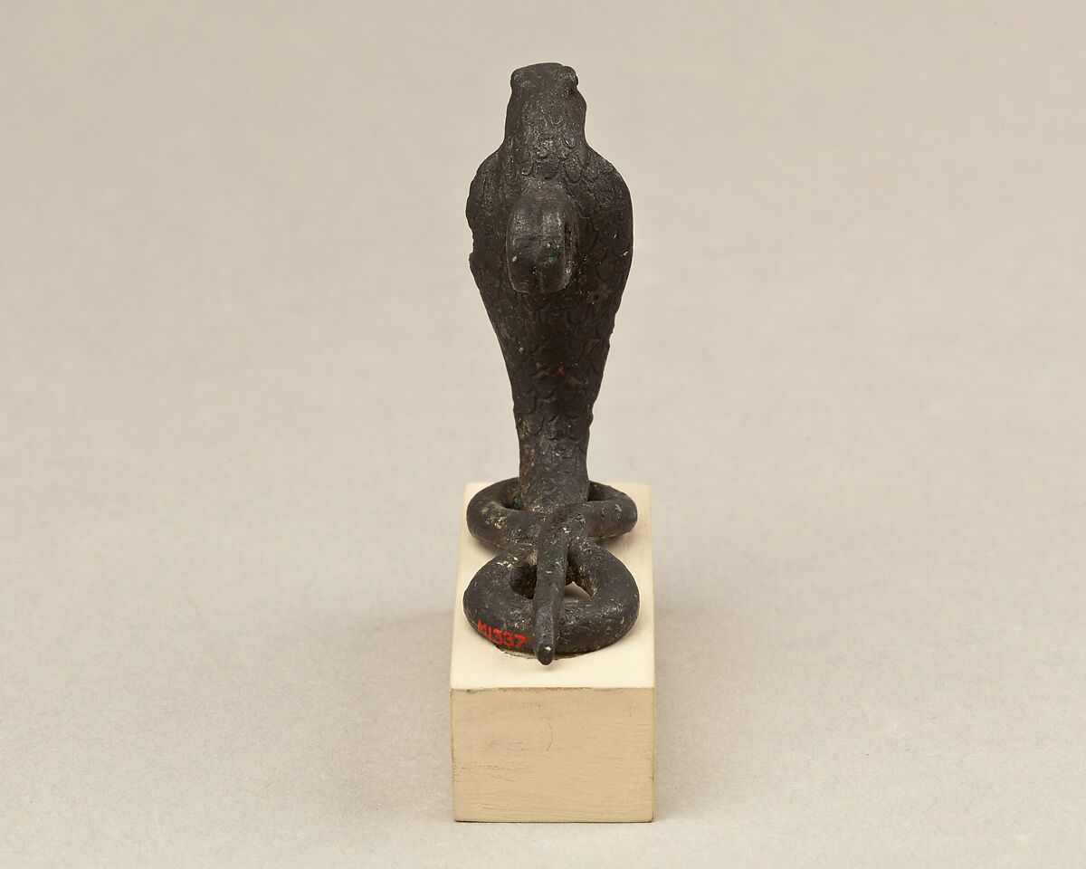 Coiled and rearing cobra, Cupreous metal