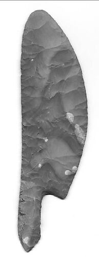 Bifacial knife with handle